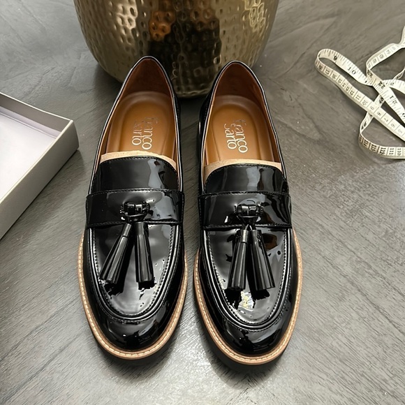 Franco Sarto Carolynn Tassel Loafer Black Patent (WIDE) - Picture 5 of 14